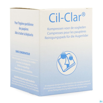 Cil-clar hygiene paupiere cp unidose 20