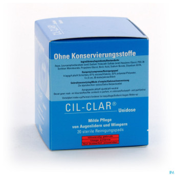 Cil-clar hygiene paupiere cp unidose 20
