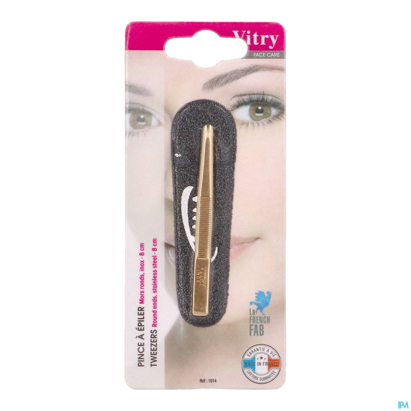 Vitry prestige pince epiler rond inox    4014
