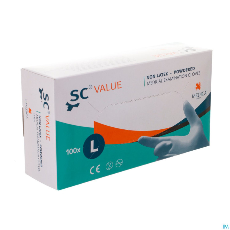 Sensicare gants chirurg. stretchvinyl  l 100