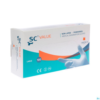 Sensicare gants chirurg. stretchvinyl  l 100