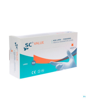 Sensicare gants chirurg. stretchvinyl  l 100