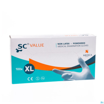 Sensicare gants chirurg. stretchvinyl xl 100