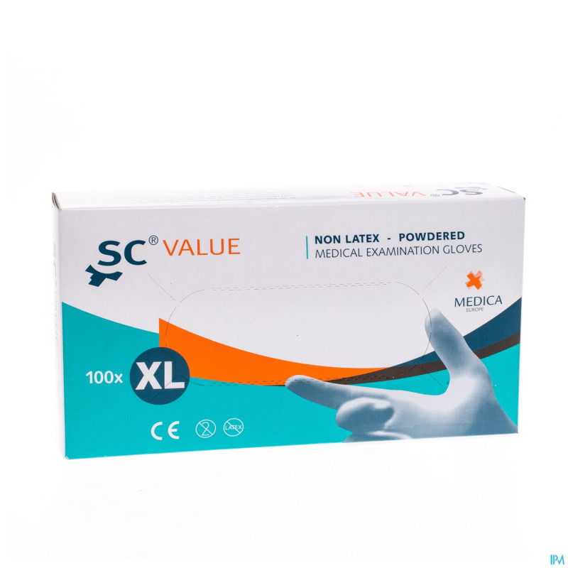 Sensicare gants chirurg. stretchvinyl xl 100