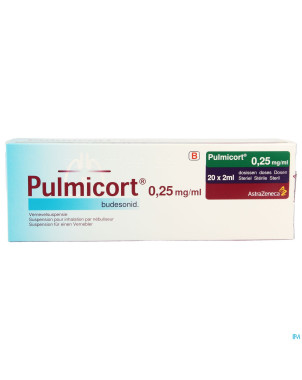 Pulmicort susp pour neb. 0,25mg/ml 20x2ml