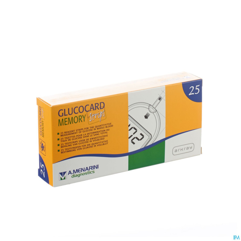 Glucocard memory strips    25 28349