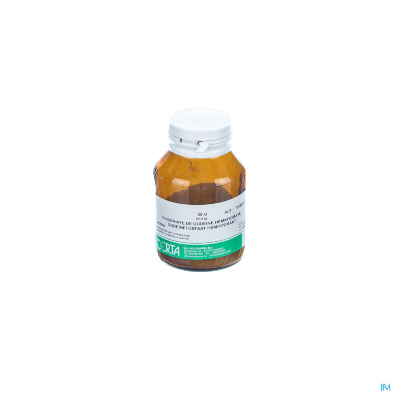 Codeine phosphate ph.eur pdr    25g certa