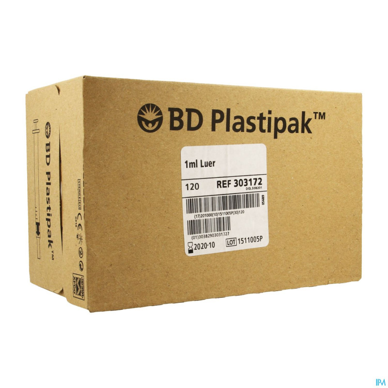 Bd plastipak seringue luer tubercul. 1ml  1 303172