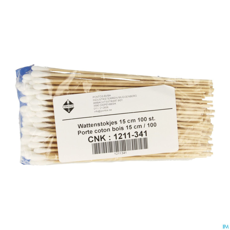 Porte-coton bois    15cm 100 pontos