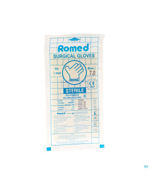 Gants chirurg latex jetable medium    2 pontos