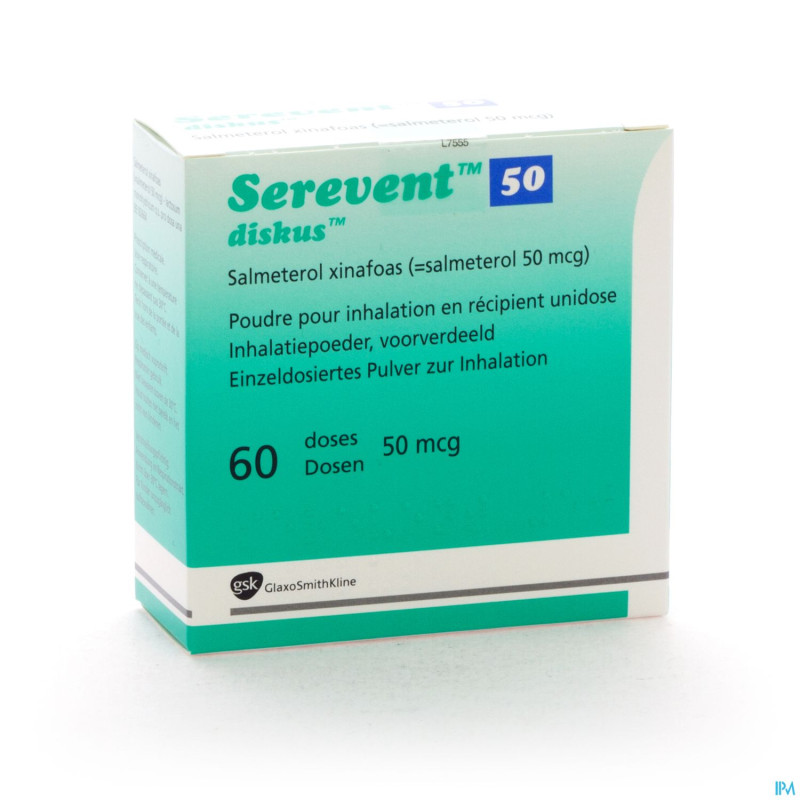Serevent 50 diskus pulv inh 60 dos