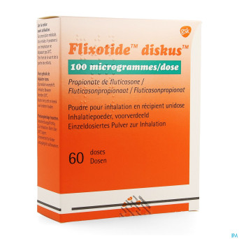Flixotide 100 diskus pulv inh 60dos