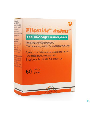 Flixotide 100 diskus pulv inh 60dos