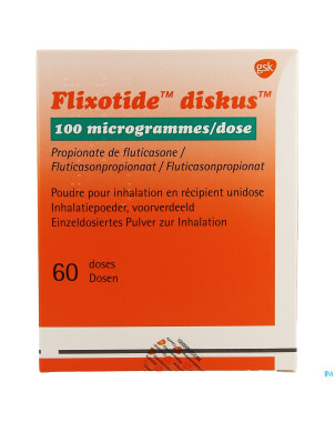 Flixotide 100 diskus pulv inh 60dos