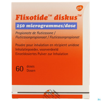 Flixotide 250 diskus pulv inh 60dos