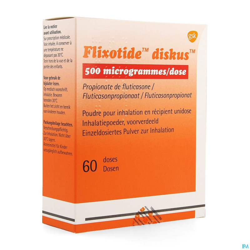 Flixotide 500 diskus pulv inh 60dos