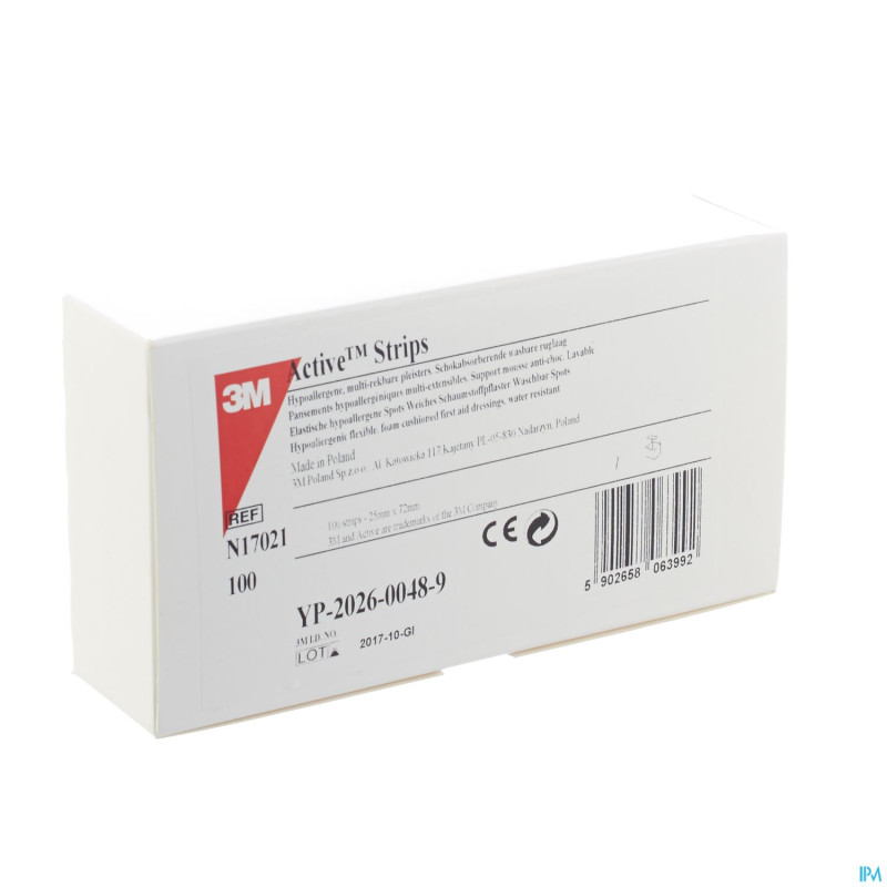 Nexcare 3m active strips    25x 72mm 100 17021