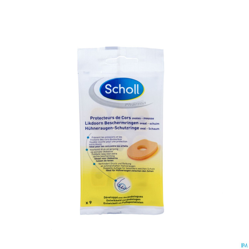 Scholl pharma protecteurs cors dble dens. ovales