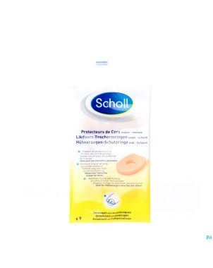 Scholl pharma protecteurs cors dble dens. ovales
