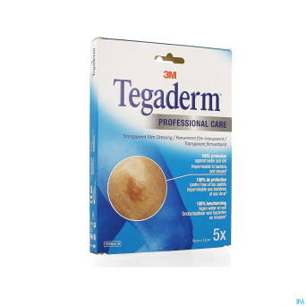 Tegaderm 3m film dressing transp  10x12cm  5 1626p