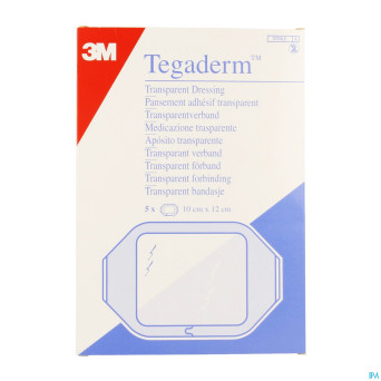 Tegaderm 3m film dressing transp  10x12cm  5 1626p