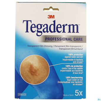 Tegaderm 3m film dressing transp  10x12cm  5 1626p