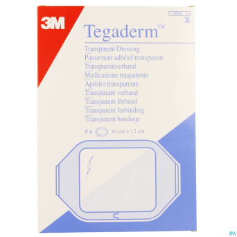 Tegaderm 3m film dressing transp  10x12cm  5 1626p