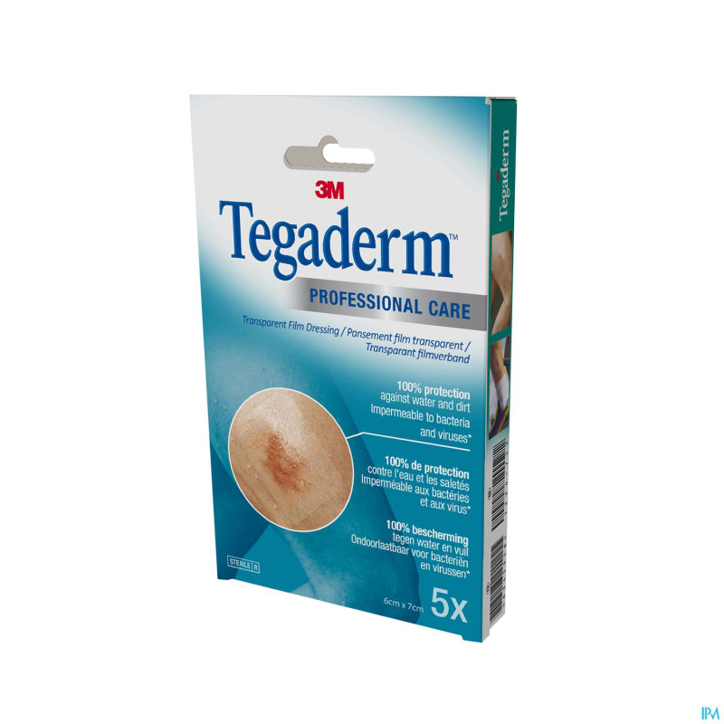 Tegaderm 3m film dressing transp   6x 7cm  5 1624p