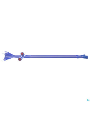 Bota canne-bequille alu bleu-vert