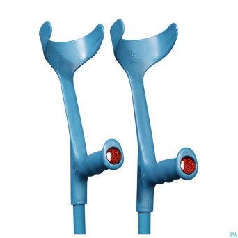 Bota canne-bequille alu bleu-vert