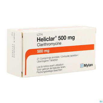 Heliclar 500 comp 21 x 500 mg