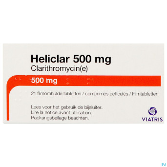 Heliclar 500 comp 21 x 500 mg