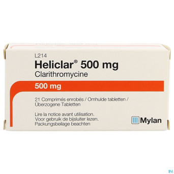 Heliclar 500 comp 21 x 500 mg