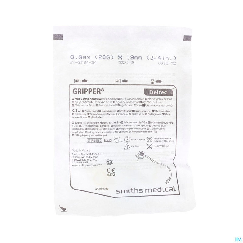 Port cath grip aiguille 20g    12