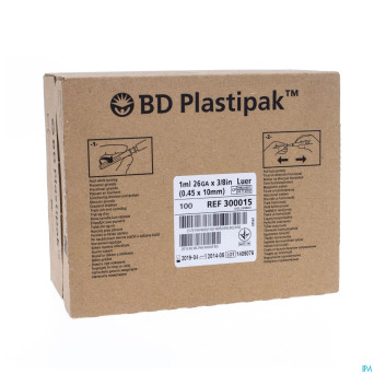 Bd plastipak ser.+aig.tuberc. 1ml+26g 3/8 1 303176