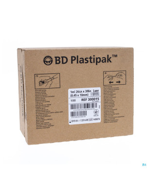 Bd plastipak ser.+aig.tuberc. 1ml+26g 3/8 1 303176