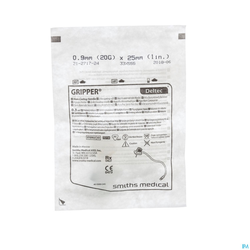 Port cath grip aiguille 20g    12