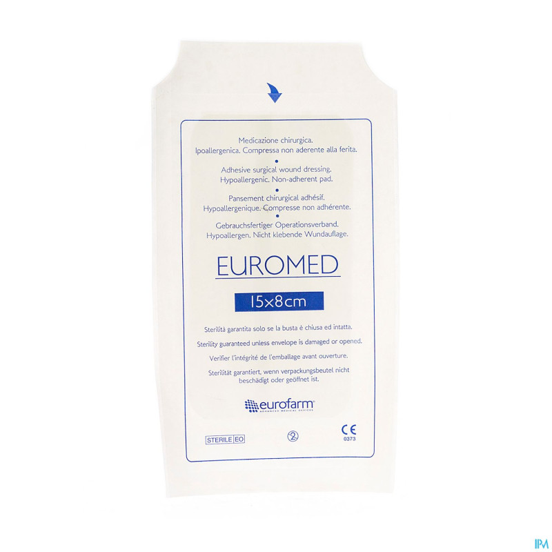 Euromed  8x15cm 1 pansement d'ile adh steril