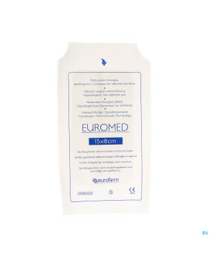 Euromed  8x15cm 1 pansement d'ile adh steril