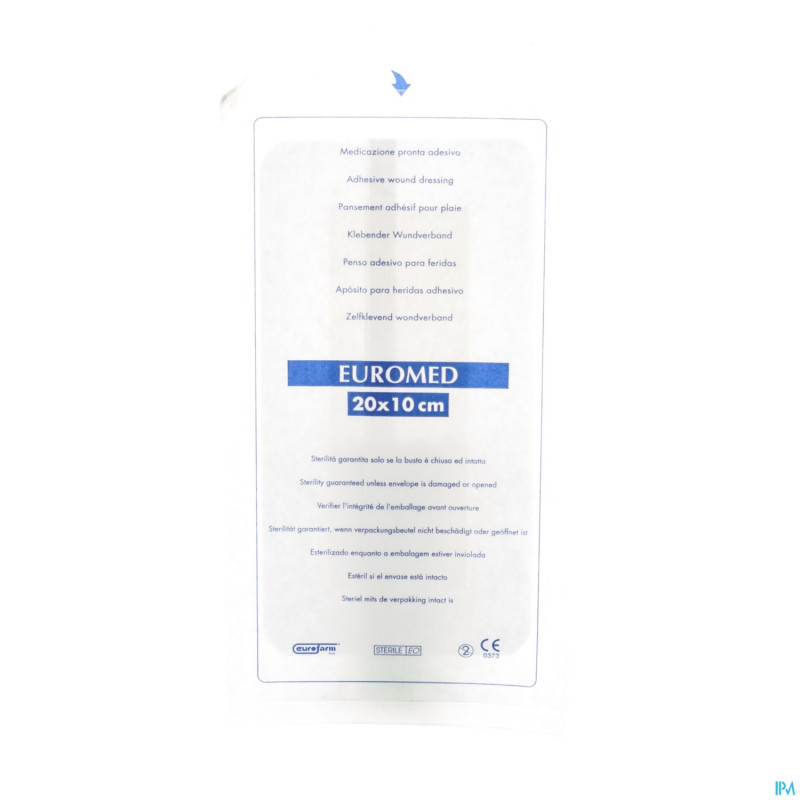 Euromed 10x20cm 1 pansement d'ile adh steril