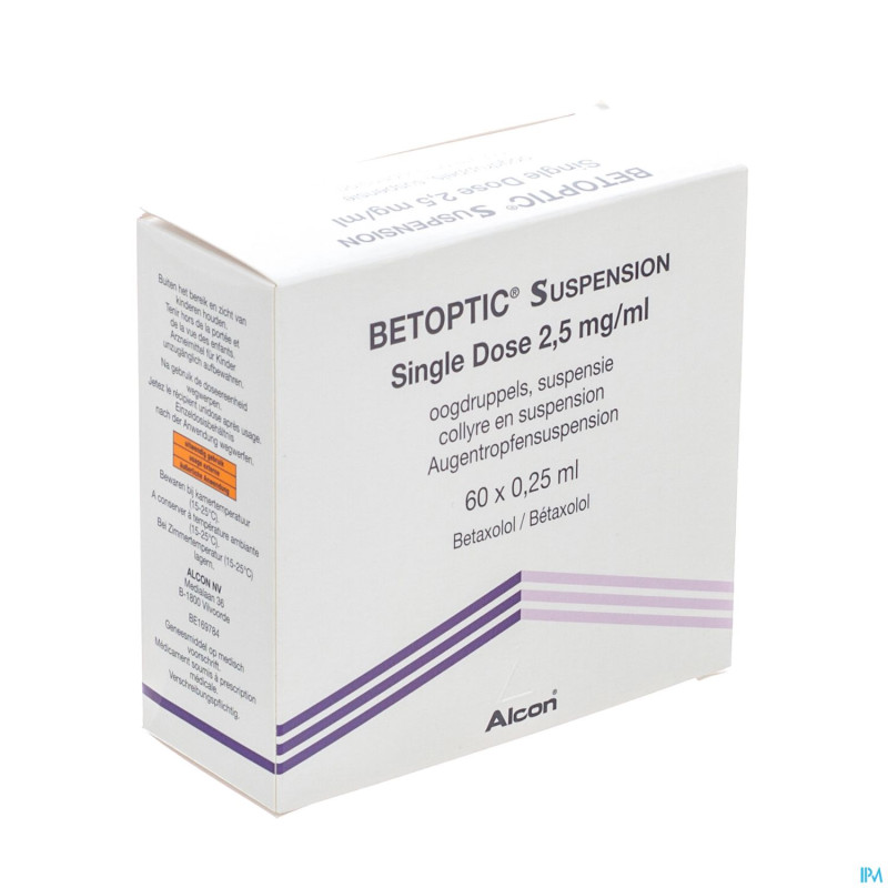 Betoptic susp single dose 60x0,25ml