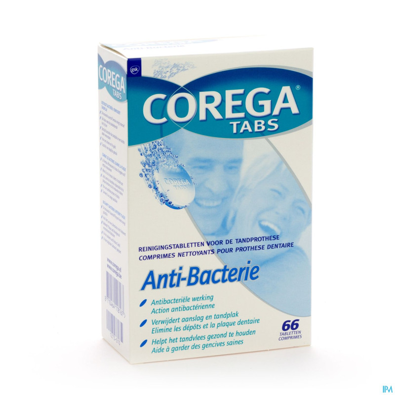 Corega tabs anti bacterie tabl 66