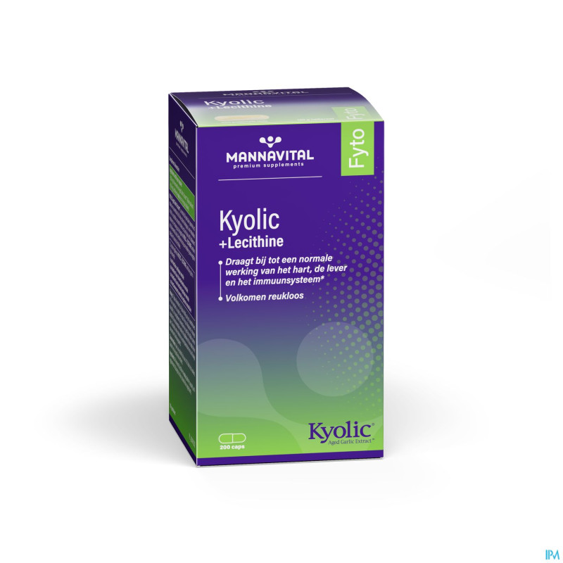 Mannavita kyolic + lecithine   caps 200