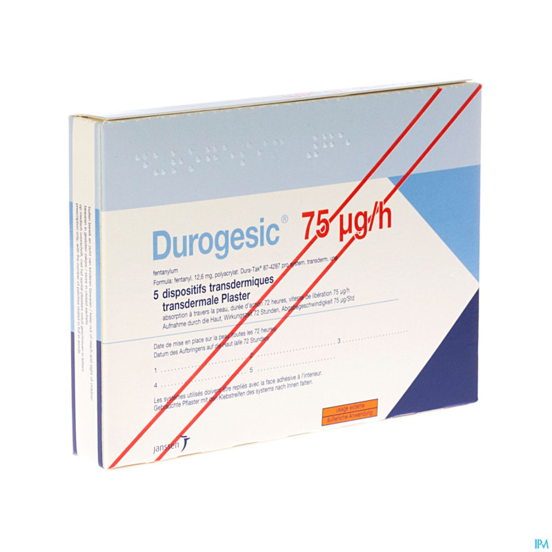 Durogesic pl emp  5x 75mcg/heure/uur