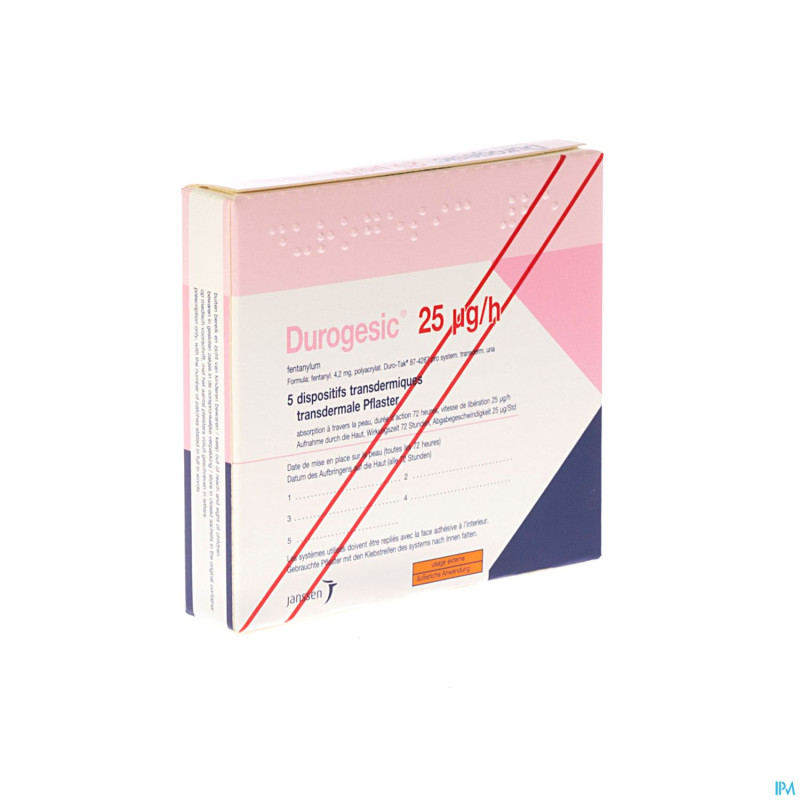 Durogesic pl emp  5x 25mcg/heure/uur