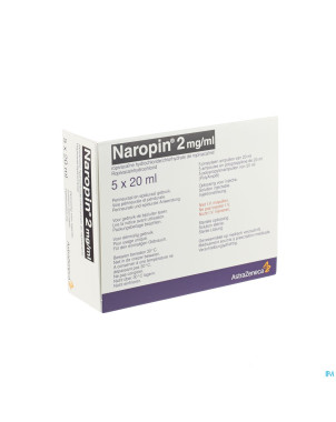 Naropin  2,0mg/ml amp  5x 20ml