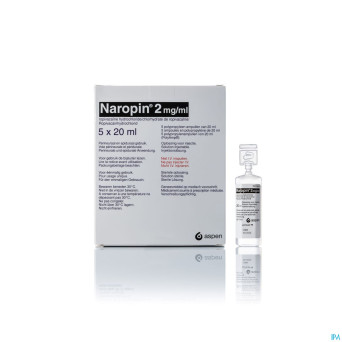 Naropin  2,0mg/ml amp  5x 20ml
