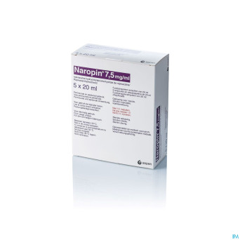 Naropin  7,5mg/ml amp  5x 20ml