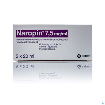 Naropin  7,5mg/ml amp  5x 20ml