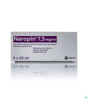 Naropin  7,5mg/ml amp  5x 20ml
